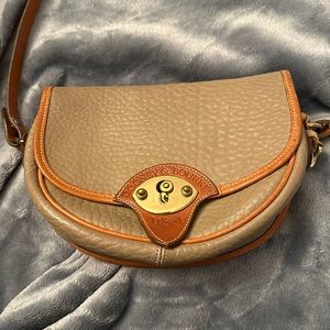 Dooney & Bourke Vintage Brown Leather Crossbody Bag